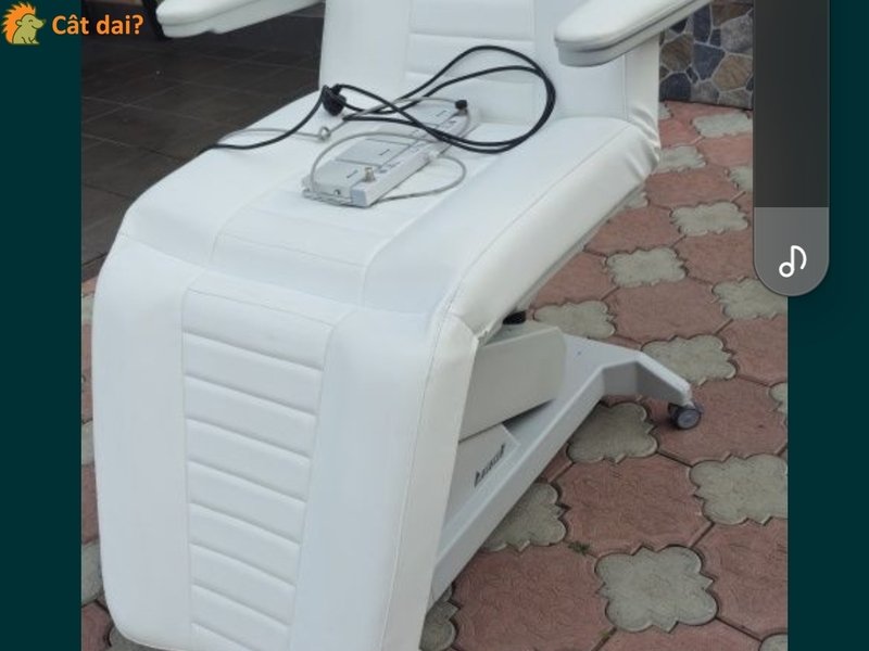 Scaun cosmetic electric, alb - 4/4