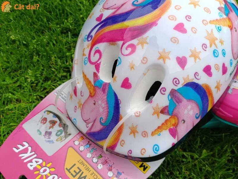 Cască bicicletă copii, mărime M, imprimeu unicorn