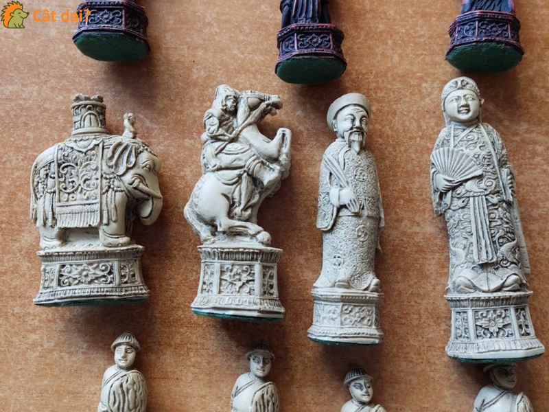 Set de sah din rășină, tematică asiatică - 5/10