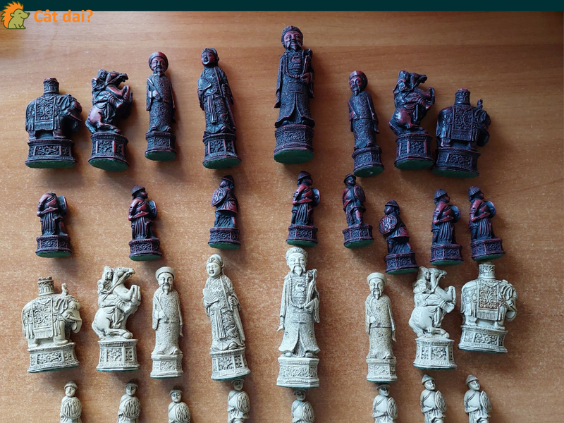 Set de sah din rășină, tematică asiatică - 7/10