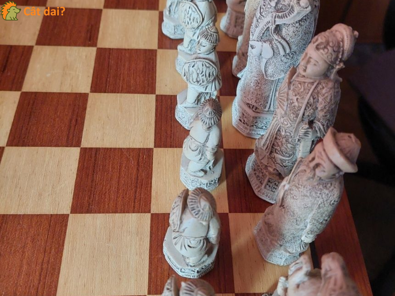 Set de sah din rășină, tematică asiatică - 9/10